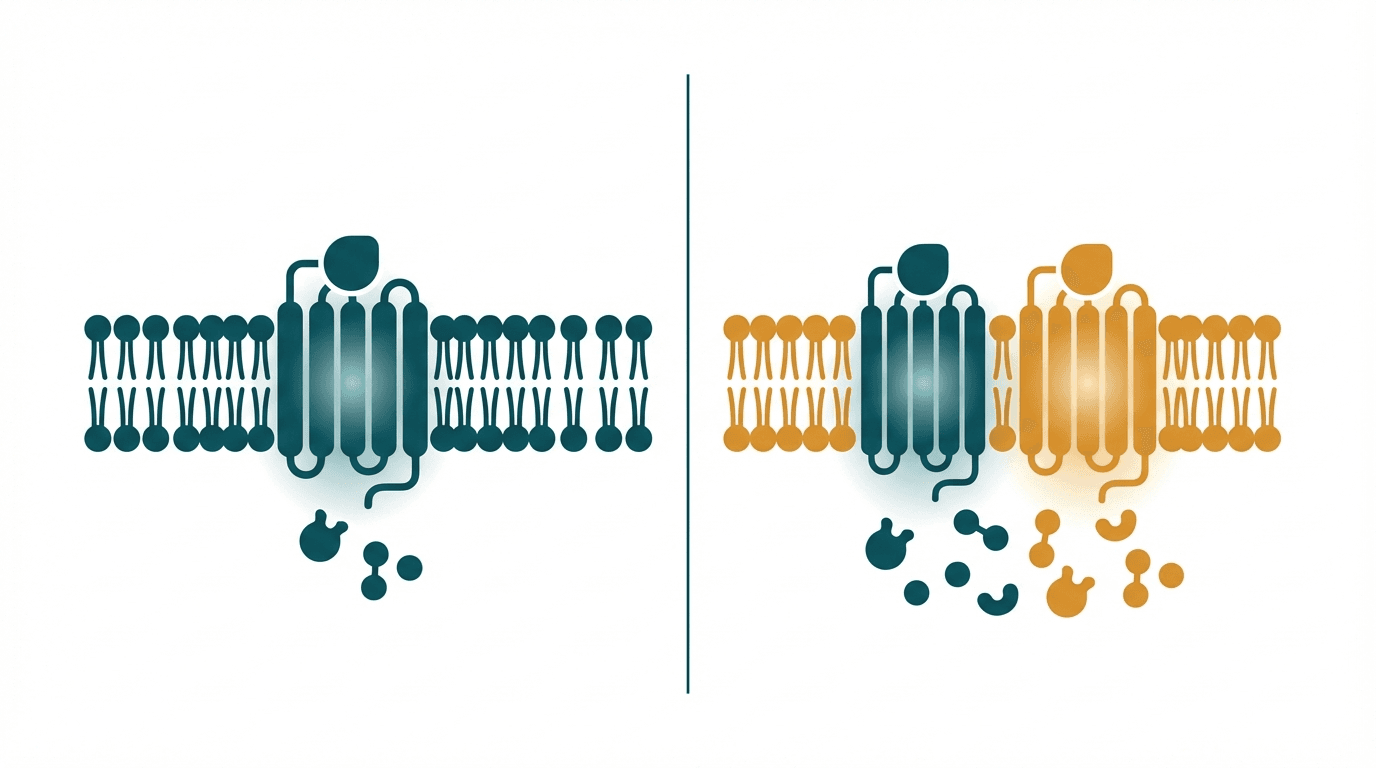 Side-by-side comparison diagram of Semaglutide and Tirzepatide mechanisms of action